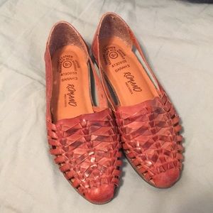 Boho leather loafers